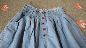 Stylish Light Blue Denim Bell Bottom