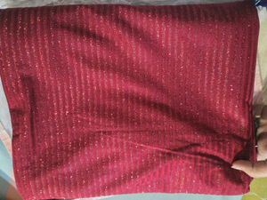 Beautiful Maroon 😍Sequined Saree