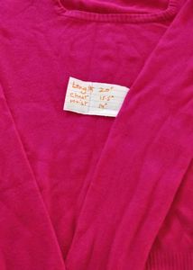 Vibrant Pink Long Sleeve Sweater