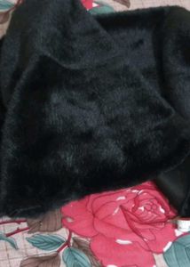 Fuzzy Black shining fur stole