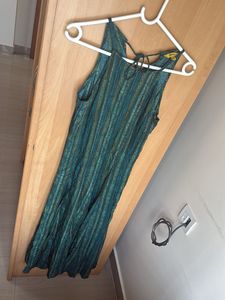 Green Striped Maxi Dress