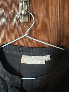 elegant black cotton kurta
