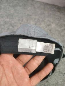 Nike Vintage Grey Baseball Cap with 'N' Logo