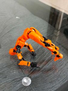 action you Figure 3d printed orange and black