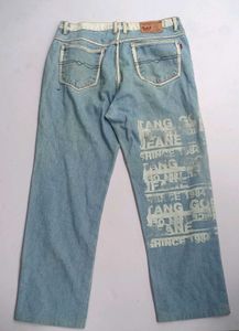 Unique Graphic Print Denim Jeans