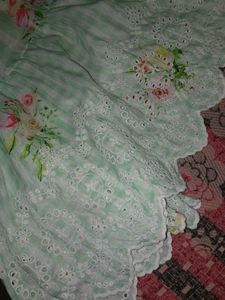 Light Green Floral Ethnic Gown