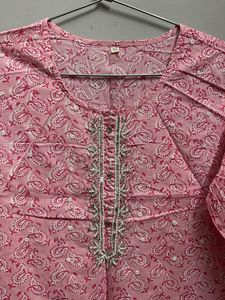 Pink Printed Kurta