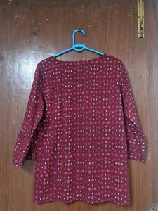 Printed Top with Bell Sleeves