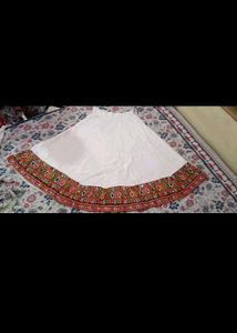 Embroidered White Ethnic Gown