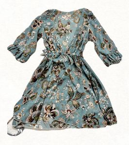Boho Floral Wrap Dress