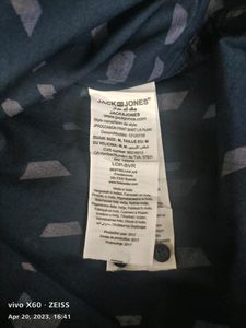 Men's Shirt Premium By Jack&amp;Jones Navy Blue Color