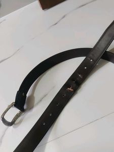 Stylish Black Leather Belt