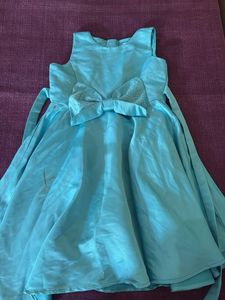 Hopscotch!!Sparkling Teal Bow Dress