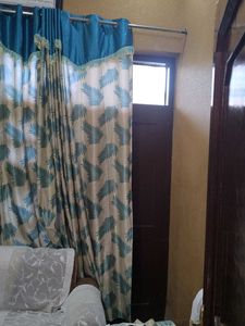 Beautiful Teal &amp; Leaf Pattern Curtains