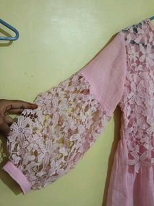 Chic Pink Lace Top
