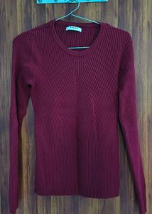 Ribbed Knit Long Sleeve Top