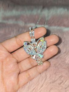Sparkling Butterfly Pendant Necklace