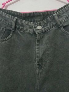 Grey Wash Wide Leg Jeans