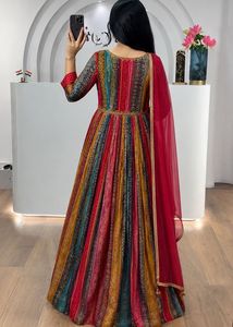 Multi Colour Beautiful Ethnic Gown