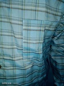 Men's Blue Plaid Casual Shirt