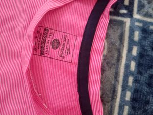 Bright Pink Casual T-Shirt
