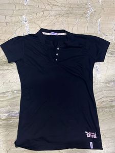 Black Henley T-Shirt