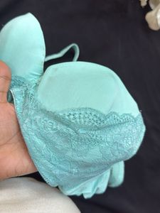 Mint Green Lace Bra