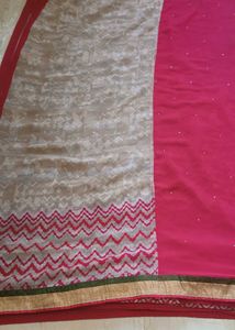 Elegant multi colour Embroidered Saree
