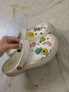 crocs white baya clogs