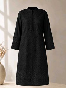 Elegant Black Embroidered Chikankari Kurta