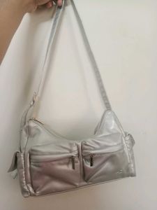Stylish Silver Hobo Shoulder Bag Fastrack