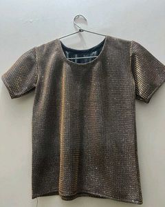 Sparkly Short Sleeve Top