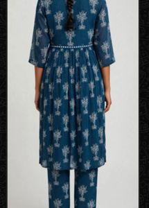Embroidered Teal Kurta
