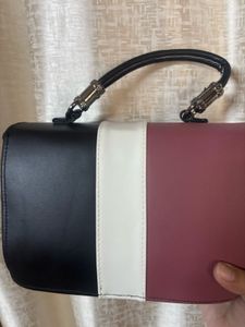 Chic Colorblock Chain Shoulder Bag