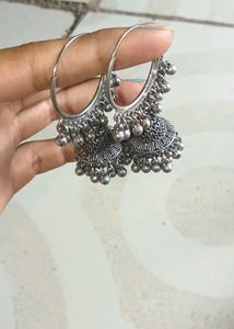 Oxidised Jhumka Earrings