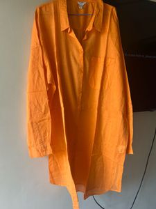 Vibrant Orange Tunic Top