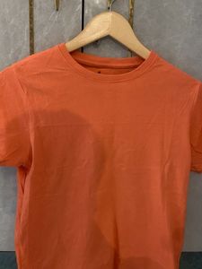 Orange Crew Neck T-Shirt