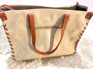 Stylish Two-Tone Tote Bag