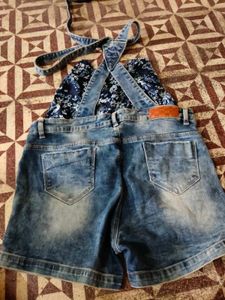 Denim Short Overalls
