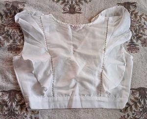 White Ruffle Top From Ajio