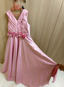 Elegant Pink Floral Gown