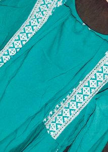 Green Embroidered Kurta Set