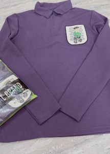 Purple Graphic Polo T-Shirt
