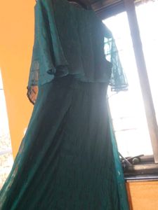 Elegant Teal Midi long party Dress