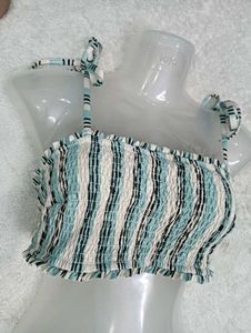 Striped Smocked 🥰Crop Top
