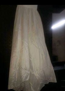 Elegant White Strapless Ballgown