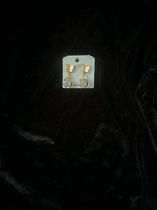Gold Butterfly Drop Earrings