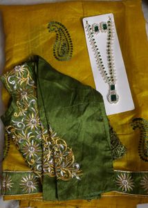 Fancy Saree with designer Blouse