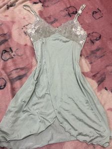 Elegant Lace Trimmed Slip Dress