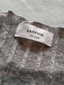Gray Ribbed Knit Cropped Sweater/top